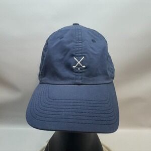 Nike Golf Hat Cap Strap Back Blue Cotton Blend Dell World Golf Championship Adj‎